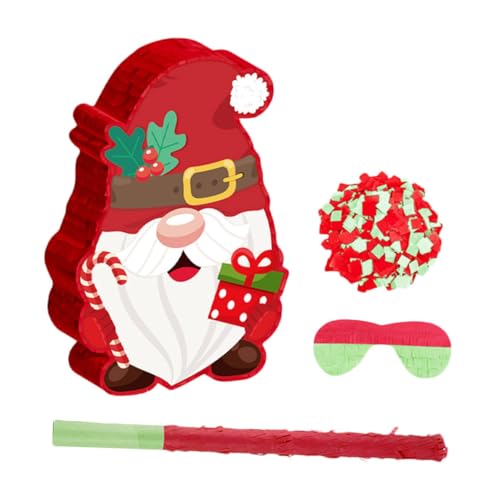 BESTonZON Weihnachtliche Pinata Gnom Hängend Aus Hochwertigem Karton Mit Und Augenbinde Für Weihnachtsfeier Partydeko Innen Außen BESTonZON Weihnachtliche Pinata Gnom Hängend Aus Hochwertigem Karton Mit Und Augenbinde Für Weihnachtsfeier Partydeko Innen Außen von BESTonZON