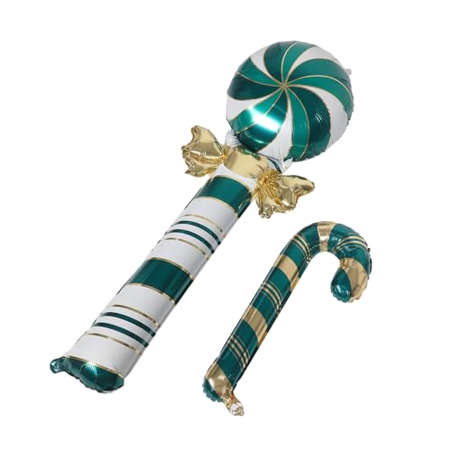 BESTonZON Weihnachtsdeko Aluminium Folienballons Candy Cane und Süßigkeitenform Große Grüne Zuckerstangen Luftballons Robuste Party Deko Vielseitige Foto Requisite für Festtage und BESTonZON Weihnachtsdeko Aluminium Folienballons Candy Cane und Süßigkeitenform Große Grüne Zuckerstangen Luftballons Robuste Party Deko Vielseitige Foto Requisite für Festtage und von BESTonZON