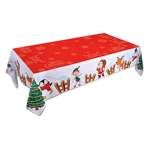 BESTonZON Weihnachtstischdecke, 84 X 60In Rechteckige Lang Weihnachten Tischdecke Tischläufer Rot Xmas Tischdecke Esstischdecke, Groß Abwaschbar Weihnachts Tischdecke Tischtuch für Tischdekoration BESTonZON Weihnachtstischdecke, 84 X 60In Rechteckige Lang Weihnachten Tischdecke Tischläufer Rot Xmas Tischdecke Esstischdecke, Groß Abwaschbar Weihnachts Tischdecke Tischtuch für Tischdekoration von BESTonZON