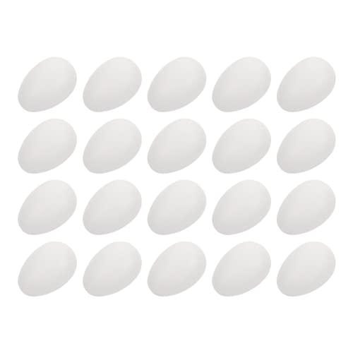 BESTonZON 50stücke Ostereier Dekorationsset Kunststoff Eier Zum Bemalen Hängende Deko Für Kreative Osterideen Sicheres Und Stabiles Material Für Kinderhandwerk Und Bastelprojekte von BESTonZON
