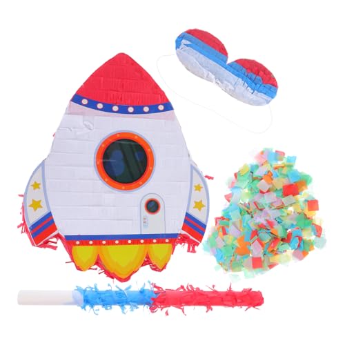 BESTonZON Weltraum Themen Raketen Piñata für Kindergeburtstagsfeiern Mit Blindfold Stock und Konfetti Partyspielzeug für Astronauten Feiern und Schulveranstaltungen BESTonZON Weltraum Themen Raketen Piñata für Kindergeburtstagsfeiern Mit Blindfold Stock und Konfetti Partyspielzeug für Astronauten Feiern und Schulveranstaltungen von BESTonZON