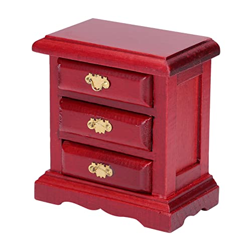 BESTonZON puppenhaus kommode Mini- klein Puppenhauszubehör Minischrank für Schlafzimmer Figuren Holzschrank für Miniaturhaus Holz mini Schrank Handwerk mini schubladenschrank Birke von BESTonZON