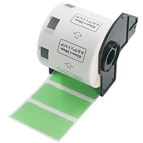 BETCKEY - 1 Rolle DK-11209 Kleine Adressetiketten Kompatibel mit Brother, 62mm x 29mm, 800 Farbige Etiketten Grün für Brother QL Etikettendrucker von BETCKEY