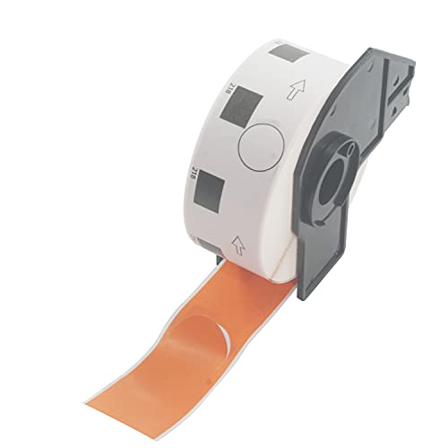 BETCKEY - 1 Rolle DK-11218 1 Zoll runde Etiketten Kompatibel mit Brother, Φ24mm Round, 1000 Farbige Etiketten Orange für Brother QL Etikettendrucker BETCKEY - 1 Rolle DK-11218 1 Zoll runde Etiketten Kompatibel mit Brother, Φ24mm Round, 1000 Farbige Etiketten Orange für Brother QL Etikettendrucker von BETCKEY