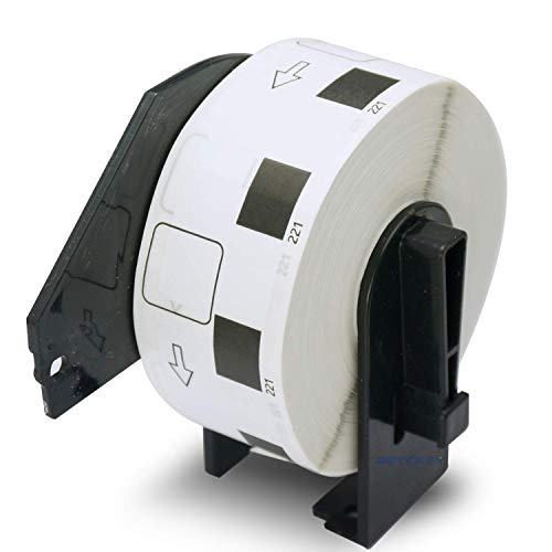 BETCKEY - 1 Rolle DK-11221 Quadratische QR Code Etiketten Kompatibel mit Brother, 23mm x 23mm, 1000 Etiketten, Ablösbar für Brother QL Etikettendrucker BETCKEY - 1 Rolle DK-11221 Quadratische QR Code Etiketten Kompatibel mit Brother, 23mm x 23mm, 1000 Etiketten, Ablösbar für Brother QL Etikettendrucker von BETCKEY