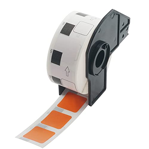 BETCKEY - 1 Rolle DK-11221 Quadratische QR Code Etiketten Kompatibel mit Brother, 23mm x 23mm, 1000 Farbige Etiketten Orange für Brother QL Etikettendrucker BETCKEY - 1 Rolle DK-11221 Quadratische QR Code Etiketten Kompatibel mit Brother, 23mm x 23mm, 1000 Farbige Etiketten Orange für Brother QL Etikettendrucker von BETCKEY