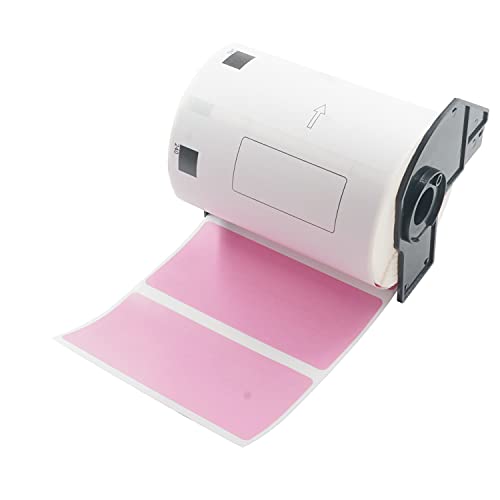 BETCKEY - 1 Rolle DK-11240 Barcode-Etiketten Kompatibel mit Brother, 102mm x 51mm, 600 Farbige Etiketten Rosa für Brother QL Etikettendrucker von BETCKEY