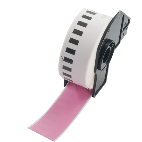 BETCKEY - 1 Rolle DK-22210 Farbige Etiketten, 29mm x 30.48m, 1 Endlosetiketten (Papier)(Rosa) für Brother QL Etikettendrucker von BETCKEY