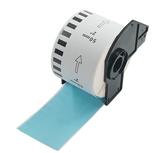 BETCKEY - 1 Rolle DK-22223 Endlosetiketten (Papier) Kompatibel mit Brother, 50mm x 30.48m, 1 Farbige Etiketten Blau für Brother QL Etikettendrucker von BETCKEY