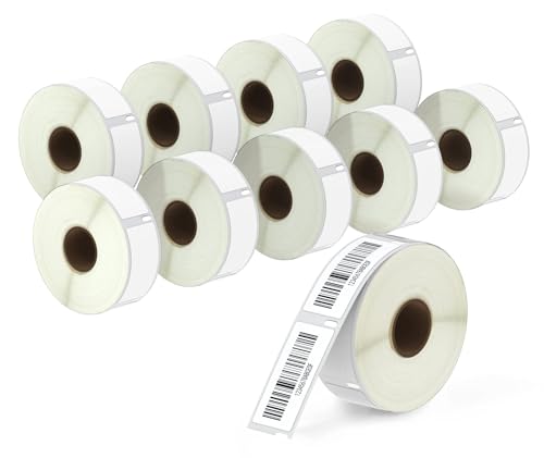 BETCKEY - 10 Rollen 11352 Selbstklebende Etiketten Kompatibel mit DYMO S0722520, 25mm x 54mm, 5000 Rücksendeadressetiketten für LabelWriter 450 Serie und 4XL von BETCKEY