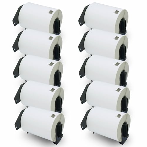 BETCKEY - 10 Rollen DK-11247 Versandetiketten, Kompatibel mit Brother, 103mm x 164mm, Schwarz auf Weiß, 1800 Etiketten für Brother QL Etikettendrucker BETCKEY - 10 Rollen DK-11247 Versandetiketten, Kompatibel mit Brother, 103mm x 164mm, Schwarz auf Weiß, 1800 Etiketten für Brother QL Etikettendrucker von BETCKEY