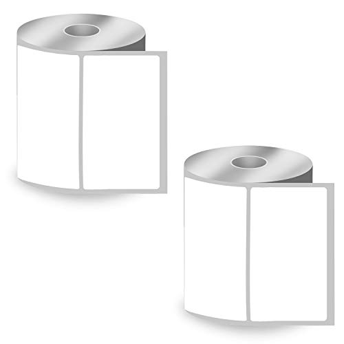 BETCKEY - 102mm x 64mm(4 in x 2,5 in) Perforierte Versand/Mehrzweck Thermoetiketten Kompatibel mit Zebra und weiteren Druckern [2 Rollen/1240 Etiketten] von BETCKEY