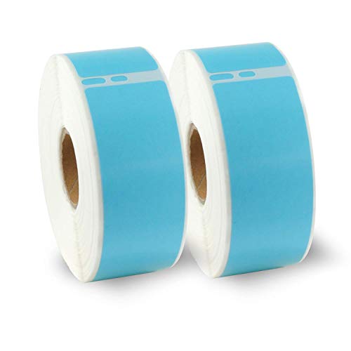 BETCKEY - 2 Große Rollen Blau Adressetiketten Kompatibel mit DYMO 99010(S0722370), 28mm x 89mm, 700 Farbige Etiketten für LabelWriter 450 Serie und 4XL von BETCKEY