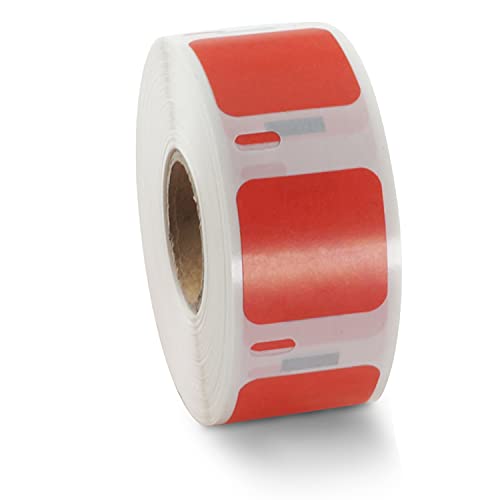 BETCKEY - 2 Rollen Rot Mehrzwecketiketten Kompatibel mit DYMO S0929120, 25mm x 25mm, 1500 Farbige Etiketten für LabelWriter 450, 4XL NICHT passend 550 oder 5XL von BETCKEY