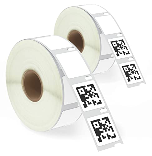 BETCKEY - 2 Rollen S0929120 Selbstklebende Etiketten Kompatibel mit DYMO, 25mm x 25mm, 1500 Mehrzwecketiketten für LabelWriter 450, 4XL NICHT passend 550 oder 5XL von BETCKEY