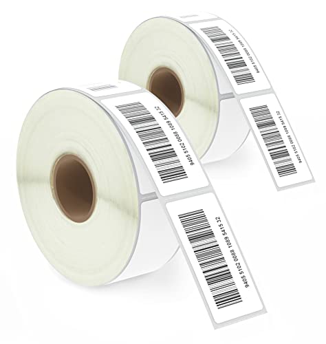 BETCKEY - 25mm x 51mm(1 in x 2 in) Perforierte FBA Barcode/Adresse Thermoetiketten Kompatibel mit Zebra und weiteren Druckern [2 Rollen/1500 Etiketten] von BETCKEY