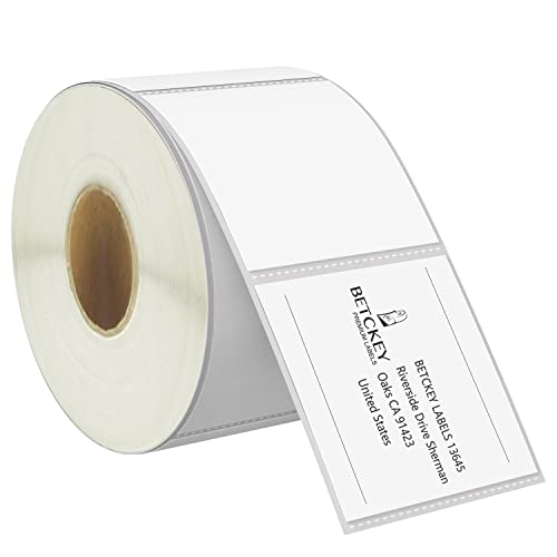 BETCKEY - 51mm x 38mm(2 in x 1,5 in) Perforierte Barcode/Adresse Thermoetiketten Kompatibel mit Zebra und weiteren Druckern [1 Rolle/1000 Etiketten] von BETCKEY