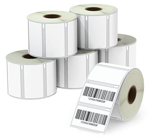 BETCKEY - 6 Rollen 11354 Selbstklebende Etiketten Kompatibel mit DYMO S0722540, 57mm x 32mm, 6000 Mehrzwecketiketten für LabelWriter 450 Serie und 4XL von BETCKEY