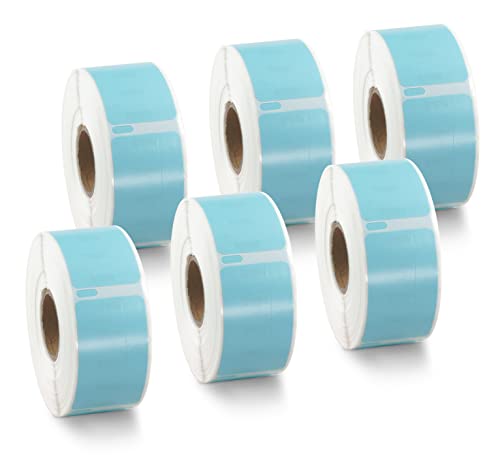 BETCKEY - 6 Rollen Blau Mehrzwecketiketten Kompatibel mit DYMO 11355(S0722550), 19mm x 51mm, 3000 Farbige Etiketten für LabelWriter 450, 4XL NICHT passend 550 oder 5XL von BETCKEY