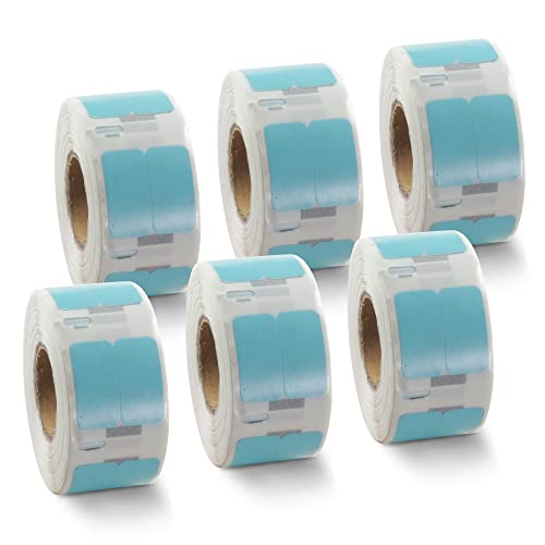 BETCKEY - 6 Rollen Blau Mehrzwecketiketten (Klein) Kompatibel mit DYMO 11353(S0722530), 13mm x 25mm, 6000 Farbige Etiketten für LabelWriter 450, 4XL NICHT passend 550 oder 5XL von BETCKEY