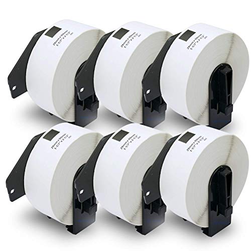 BETCKEY - 6 Rollen DK-11201 Standard-Adressetiketten Kompatibel mit Brother, 29mm x 90mm, 2400 Etiketten, Ablösbar für Brother QL Etikettendrucker BETCKEY - 6 Rollen DK-11201 Standard-Adressetiketten Kompatibel mit Brother, 29mm x 90mm, 2400 Etiketten, Ablösbar für Brother QL Etikettendrucker von BETCKEY