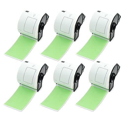 BETCKEY - 6 Rollen DK-11202 Versandetiketten Kompatibel mit Brother, 62mm x 100mm, 1800 Farbige Etiketten Grün für Brother QL Etikettendrucker BETCKEY - 6 Rollen DK-11202 Versandetiketten Kompatibel mit Brother, 62mm x 100mm, 1800 Farbige Etiketten Grün für Brother QL Etikettendrucker von BETCKEY