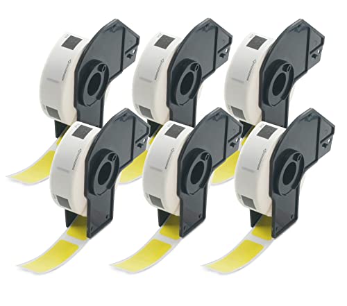 BETCKEY - 6 Rollen DK-11204 Mehrzwecketiketten Kompatibel mit Brother, 17mm x 54mm, 2400 Farbige Etiketten Gelb für Brother QL Etikettendrucker BETCKEY - 6 Rollen DK-11204 Mehrzwecketiketten Kompatibel mit Brother, 17mm x 54mm, 2400 Farbige Etiketten Gelb für Brother QL Etikettendrucker von BETCKEY