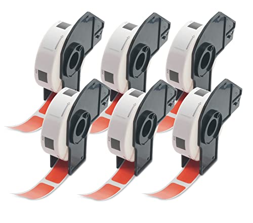 BETCKEY - 6 Rollen DK-11204 Mehrzwecketiketten Kompatibel mit Brother, 17mm x 54mm, 2400 Farbige Etiketten Rot für Brother QL Etikettendrucker BETCKEY - 6 Rollen DK-11204 Mehrzwecketiketten Kompatibel mit Brother, 17mm x 54mm, 2400 Farbige Etiketten Rot für Brother QL Etikettendrucker von BETCKEY
