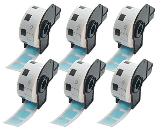 BETCKEY - 6 Rollen DK-11221 Quadratische QR Code Etiketten Kompatibel mit Brother, 23mm x 23mm, 6000 Farbige Etiketten Blau für Brother QL Etikettendrucker BETCKEY - 6 Rollen DK-11221 Quadratische QR Code Etiketten Kompatibel mit Brother, 23mm x 23mm, 6000 Farbige Etiketten Blau für Brother QL Etikettendrucker von BETCKEY