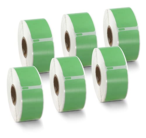 BETCKEY - 6 Rollen Grün Mehrzwecketiketten Kompatibel mit DYMO 11355(S0722550), 19mm x 51mm, 3000 Farbige Etiketten für LabelWriter 450, 4XL NICHT passend 550 oder 5XL von BETCKEY