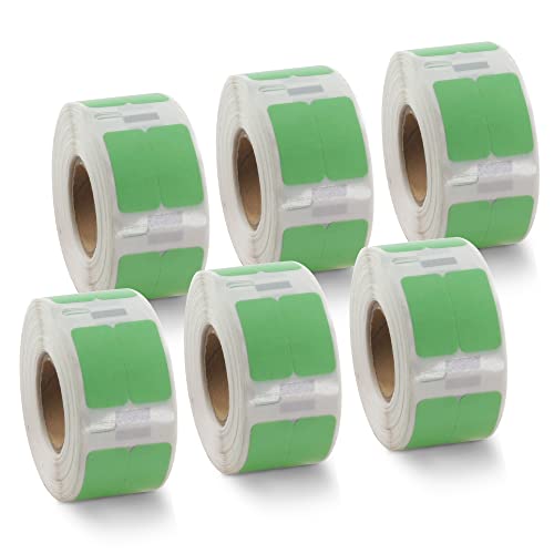 BETCKEY - 6 Rollen Grün Mehrzwecketiketten (Klein) Kompatibel mit DYMO 11353(S0722530), 13mm x 25mm, 6000 Farbige Etiketten für LabelWriter 450, 4XL NICHT passend 550 oder 5XL von BETCKEY