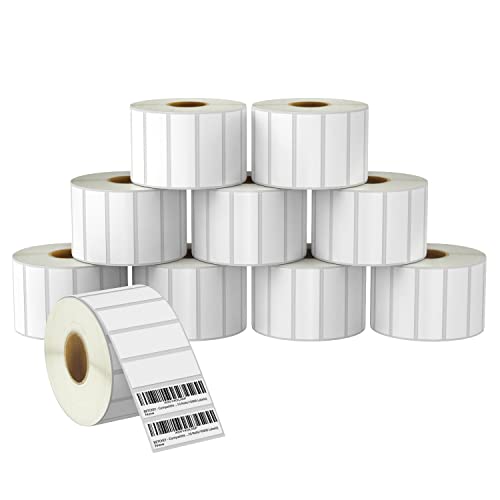 BETCKEY - 76mm x 25mm(3 in x 1 in) Perforierte Barcode/Adresse Thermoetiketten Kompatibel mit Zebra und weiteren Druckern [10 Rollen/13750 Etiketten] von BETCKEY