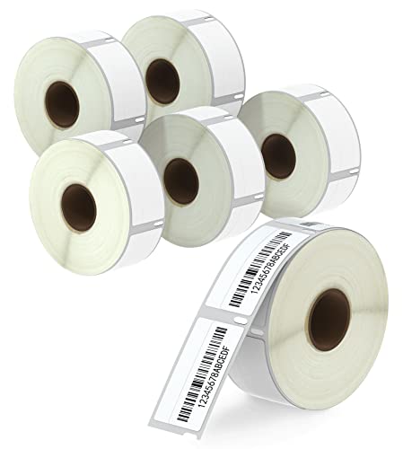 BETCKEY - 6 Rollen 11355 Selbstklebende Etiketten Kompatibel mit DYMO S0722550, 19mm x 51mm, 3000 Mehrzwecketiketten/Rücksendeetiketten für LabelWriter 450 Serie und 4XL von BETCKEY