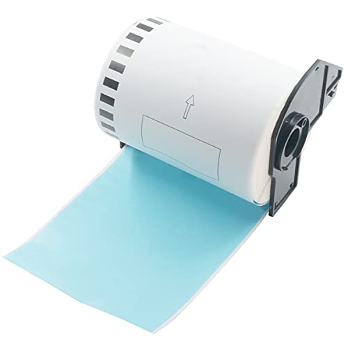 BETCKEY - 1 Rolle DK-22243 Endlose-Versandetiketten (Papier) Kompatibel mit Brother, 102mm x 30.48m, 1 Farbige Etiketten Blau für Brother QL Etikettendrucker von BETCKEY