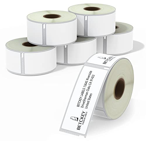 BETCKEY - 6 Rollen 99012 Selbstklebende Etiketten Kompatibel mit DYMO S0722400, 36mm x 89mm, 1560 Adressetiketten (Groß) für LabelWriter 450 Serie und 4XL von BETCKEY