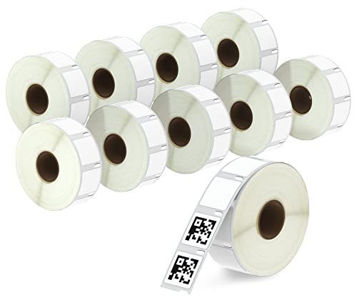 BETCKEY - 10 Rollen S0929120 Selbstklebende Etiketten Kompatibel mit DYMO, 25mm x 25mm, 7500 Mehrzwecketiketten für LabelWriter 450, 4XL NICHT passend 550 oder 5XL von BETCKEY