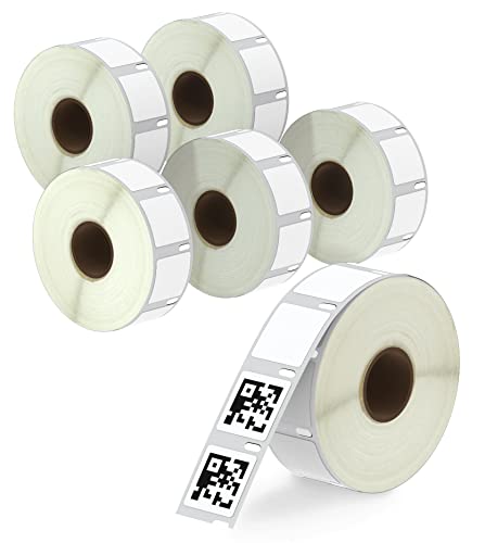 BETCKEY - 6 Rollen S0929120 Selbstklebende Etiketten Kompatibel mit DYMO, 25mm x 25mm, 4500 Mehrzwecketiketten für LabelWriter 450, 4XL NICHT passend 550 oder 5XL von BETCKEY