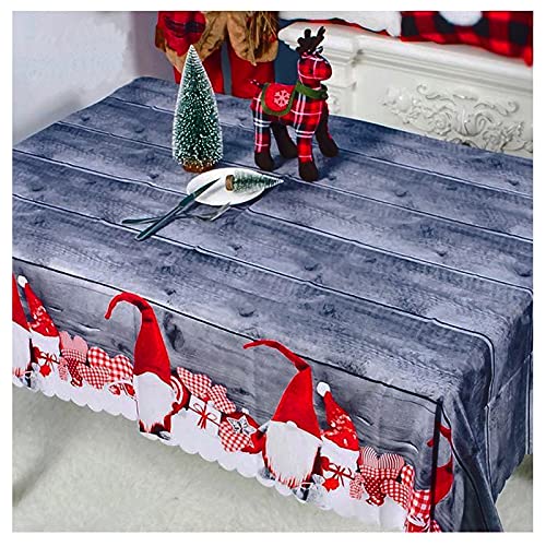 150x180cm Party Tischdecke Weihnachten Rechteckig Polyester Tischtuch Wiederverwendbar Tischläufer mit Wichtel Motiv Abwaschbar Tischwäsche für Party Weihnachten Geburtstag Garten Küche usw. 150x180cm Party Tischdecke Weihnachten Rechteckig Polyester Tischtuch Wiederverwendbar Tischläufer mit Wichtel Motiv Abwaschbar Tischwäsche für Party Weihnachten Geburtstag Garten Küche usw. von BETESSIN
