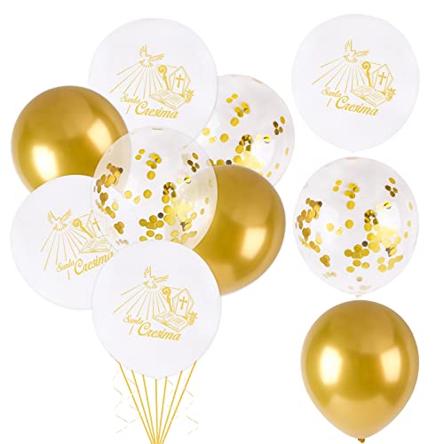 30 pcs Santa Cresima luftballons Set Gold von BETESSIN