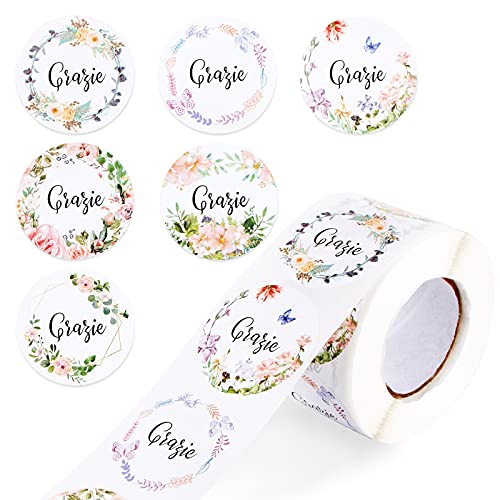 500 Stk 4cm Etiketten Selbstklebend Italienische Worte Grazie Aufkleber Rolle Kunstdruckpapier Etiketten Sticker Thank You Aufkleber für Geschenktüten Briefumschlag Geschenk Geburtstag Hochzeit usw. 500 Stk 4cm Etiketten Selbstklebend Italienische Worte Grazie Aufkleber Rolle Kunstdruckpapier Etiketten Sticker Thank You Aufkleber für Geschenktüten Briefumschlag Geschenk Geburtstag Hochzeit usw. von BETESSIN