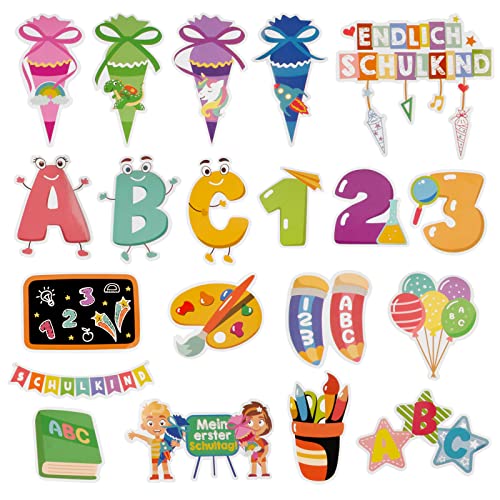 BETESSIN 100 Stücke Einschulung Sticker Schulanfang Aufkleber für Mädchen Jungen Schultüte Geschenkidee Fotoalbum Gästebuch Deko BETESSIN 100 Stücke Einschulung Sticker Schulanfang Aufkleber für Mädchen Jungen Schultüte Geschenkidee Fotoalbum Gästebuch Deko von BETESSIN