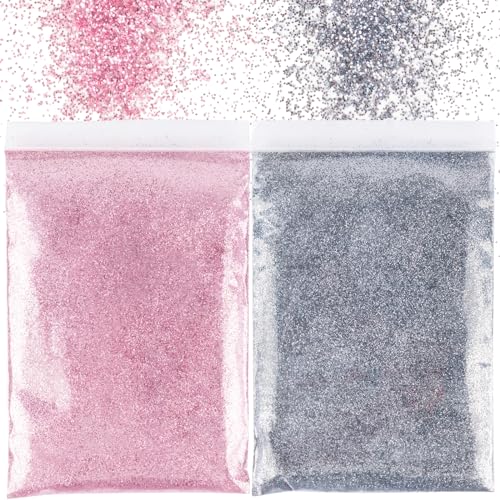 BETESSIN 100g Glitzer zum Basteln Glitzerpulver Rosa Grau Glitter Pulver Glitzer Basteln Glitzerpuder für Nägel Gesicht Kartenbasteln Handwerk Nagelkunst von BETESSIN