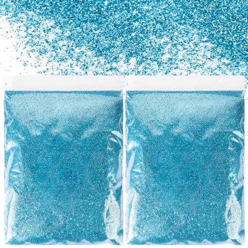 BETESSIN 100g Glitzer zum Basteln Hellblau Reflektierend Glitzerpulver Glitter Pulver Glitzer Basteln Glitzerpuder für Nägel Gesicht Kartenbasteln Handwerk Nagelkunst von BETESSIN