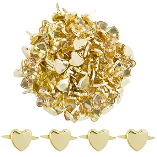 BETESSIN 100pcs Mini Herzförmige Brads Musterklammern Herz Metall 8MM Verschlussklammern Gold Klammern Musterbeutelklammern Bastelklammern für DIY Scrapbooking Basteln BETESSIN 100pcs Mini Herzförmige Brads Musterklammern Herz Metall 8MM Verschlussklammern Gold Klammern Musterbeutelklammern Bastelklammern für DIY Scrapbooking Basteln von BETESSIN