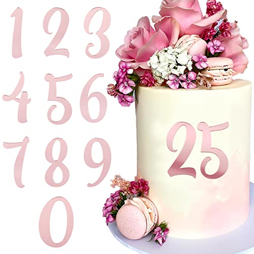 BETESSIN 10Pcs Zahlen Deko Torte 0-9 Rosegold Kuchen Dekoration Geburtstag Acryl Tortendeko Tortenaufsatz Kuchen Topper Set für Party Hochzeit Jubiläum Feier BETESSIN 10Pcs Zahlen Deko Torte 0-9 Rosegold Kuchen Dekoration Geburtstag Acryl Tortendeko Tortenaufsatz Kuchen Topper Set für Party Hochzeit Jubiläum Feier von BETESSIN