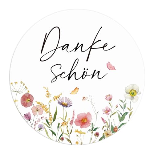 BETESSIN 120 Stück Danke Aufkleber 4cm - Dankeschön Aufkleber im Blumenstil - Danke Etiketten Selbstklebend - Thank You Sticker für Papiertüten, Geschenkverpackungen und Umschlägen BETESSIN 120 Stück Danke Aufkleber 4cm - Dankeschön Aufkleber im Blumenstil - Danke Etiketten Selbstklebend - Thank You Sticker für Papiertüten, Geschenkverpackungen und Umschlägen von BETESSIN
