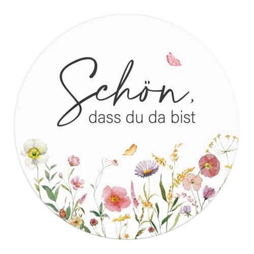BETESSIN 120 Stück Gastgeschenke Hochzeit Aufkleber 4cm - Schön dass du da bist - Selbstklebende Etiketten im Blumenstil - Hochzeit Sticker für Karten, Papiertüten und Geschenkverpackungen BETESSIN 120 Stück Gastgeschenke Hochzeit Aufkleber 4cm - Schön dass du da bist - Selbstklebende Etiketten im Blumenstil - Hochzeit Sticker für Karten, Papiertüten und Geschenkverpackungen von BETESSIN