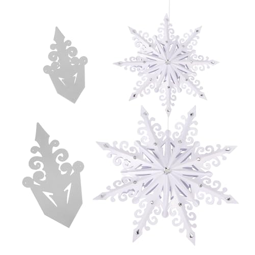 BETESSIN 2 Stück Stanzschablonen Weihnachten - Metall Prägeschablonen für 3D Schneeflocken Weihnachtsanhänger zum Basteln - Schneeflocken Stanzformen für Weihnachten Deko BETESSIN 2 Stück Stanzschablonen Weihnachten - Metall Prägeschablonen für 3D Schneeflocken Weihnachtsanhänger zum Basteln - Schneeflocken Stanzformen für Weihnachten Deko von BETESSIN