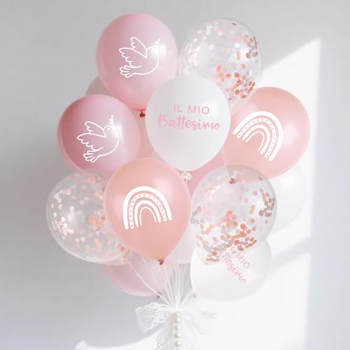 BETESSIN 24 Stück Luftballons Babyparty - Il Mio Battesimo Ballons mit 4 Stil - Hängedeko für Babyshowerparty BETESSIN 24 Stück Luftballons Babyparty - Il Mio Battesimo Ballons mit 4 Stil - Hängedeko für Babyshowerparty von BETESSIN
