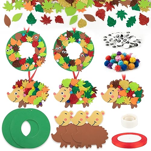 BETESSIN 268pcs Herbst Bastelset Kinder Kranz Igel Basteln Set Erntedankfest Kränze Moosgummi Sticker Kreativset Herbstdeko Anhänger Thanksgiving Halloween Türkranz Dekokranz BETESSIN 268pcs Herbst Bastelset Kinder Kranz Igel Basteln Set Erntedankfest Kränze Moosgummi Sticker Kreativset Herbstdeko Anhänger Thanksgiving Halloween Türkranz Dekokranz von BETESSIN